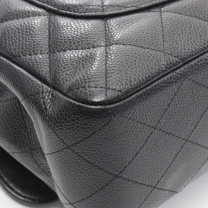 デカマトラッセ30 シングルフラップ Wチェーンショルダーバッグ キャビアスキン ブラック ゴールド金具 シャネル バッグ CHANEL