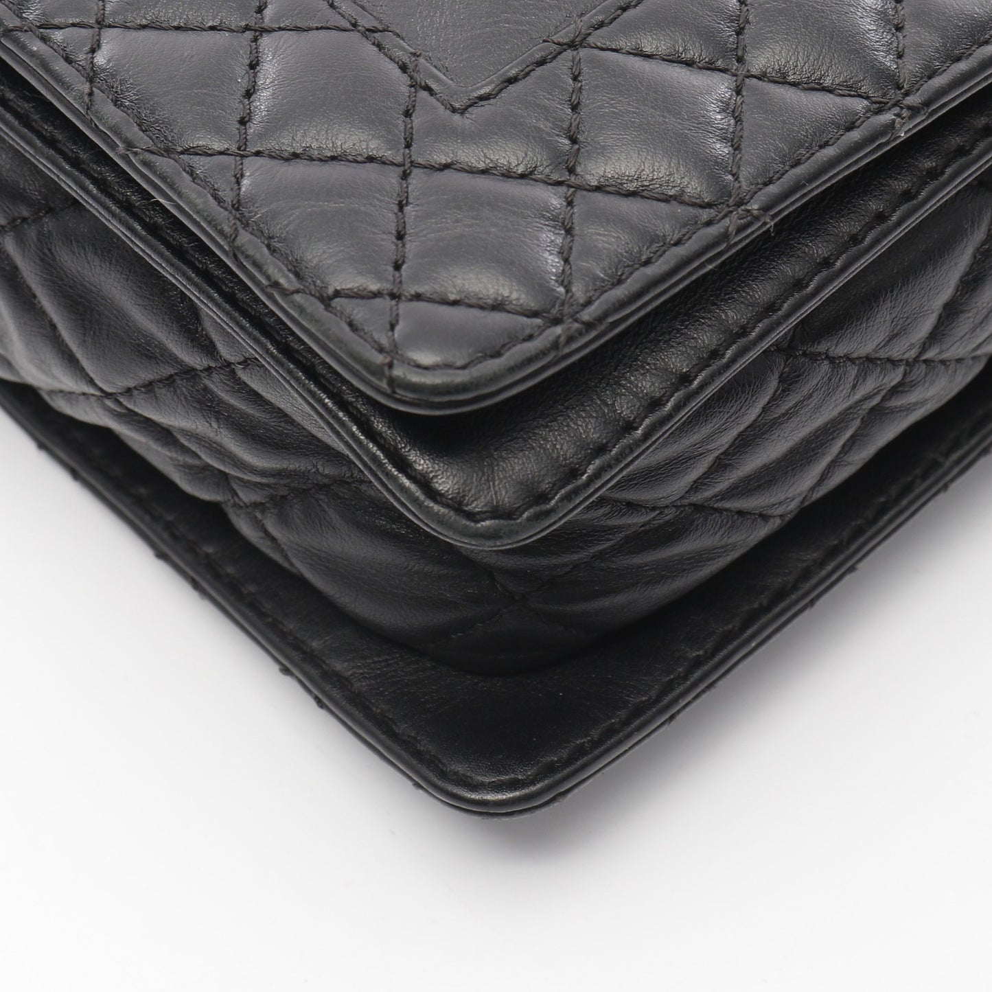 ボーイシャネル チェーンショルダーバッグ レザー ブラック アンティークシルバー金具 シャネル バッグ CHANEL