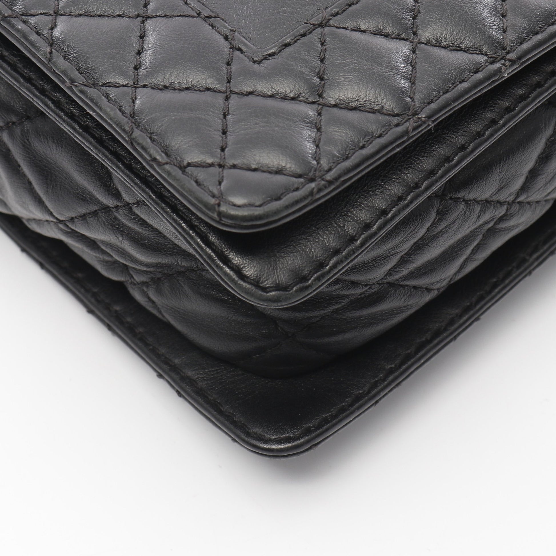 ボーイシャネル チェーンショルダーバッグ レザー ブラック アンティークシルバー金具 シャネル バッグ CHANEL