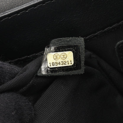 ボーイシャネル チェーンショルダーバッグ レザー ブラック アンティークシルバー金具 シャネル バッグ CHANEL