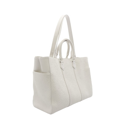 サックプラ 24H モノグラムトリヨン ショルダーバッグ トートバッグ レザー ホワイト 2WAY ルイヴィトン バッグ LOUIS VUITTON