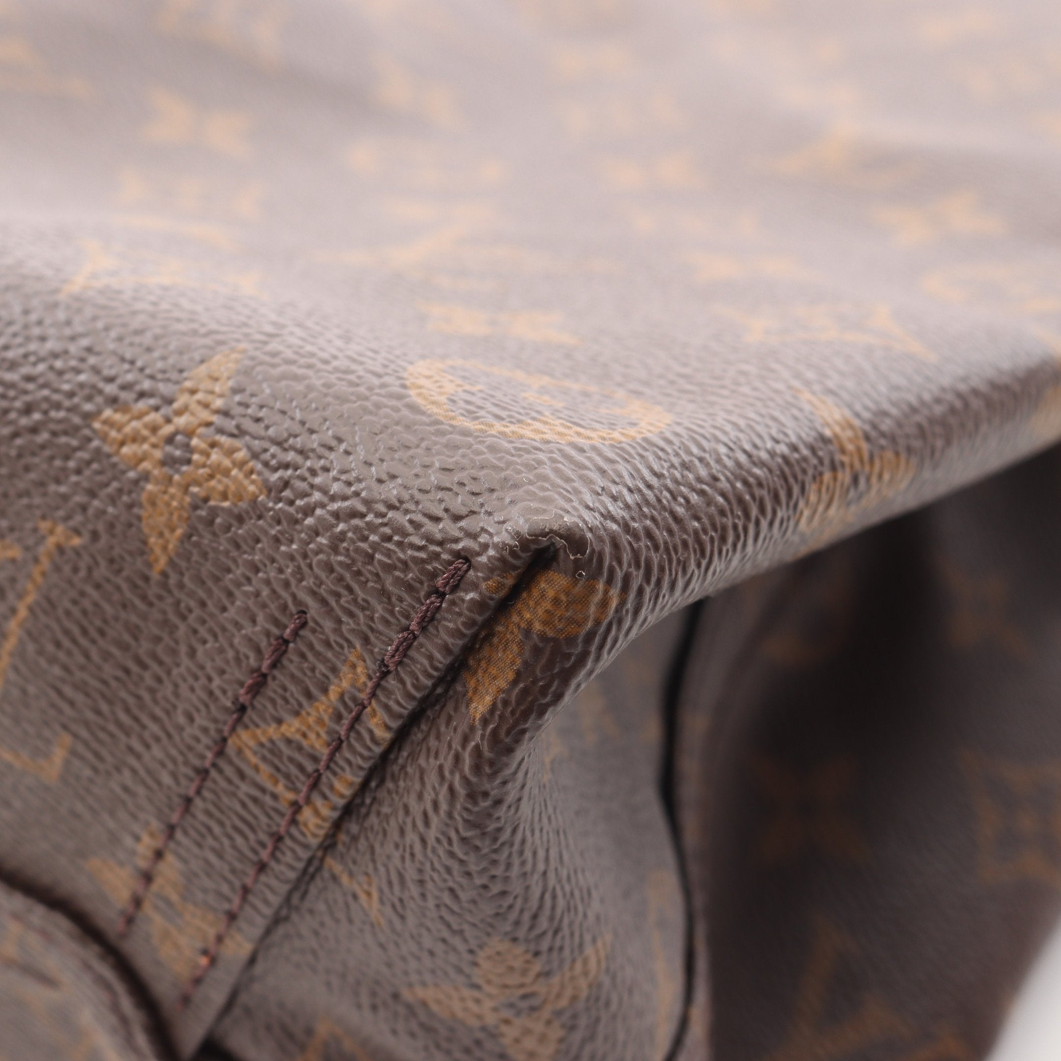 アトランティスGM モノグラム ハンドバッグ PVC レザー ブラウン 2WAY