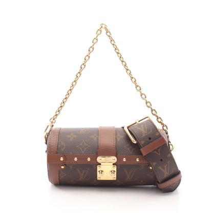 パピヨン トランク モノグラム チェーンハンドバッグ PVC レザー ブラウン 2WAY ルイヴィトン バッグ LOUIS VUITTON