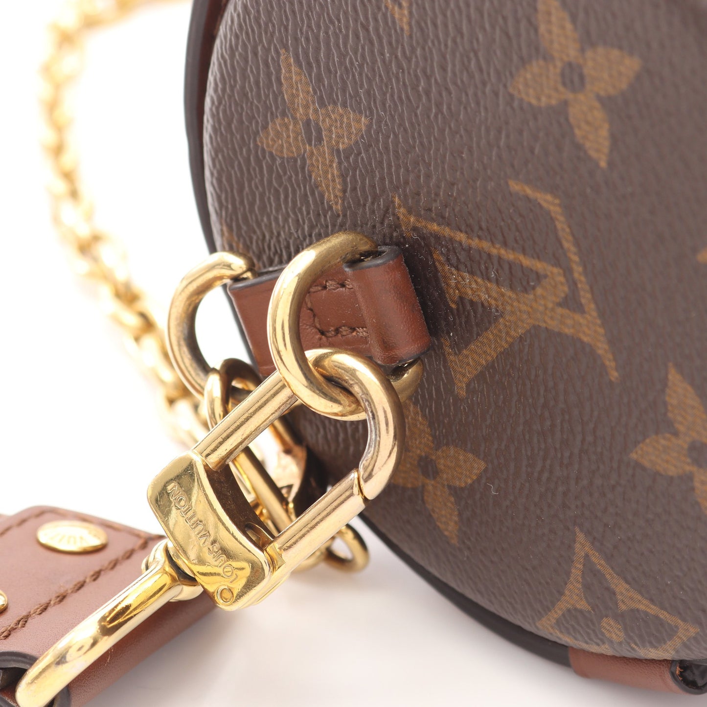 パピヨン トランク モノグラム チェーンハンドバッグ PVC レザー ブラウン 2WAY ルイヴィトン バッグ LOUIS VUITTON