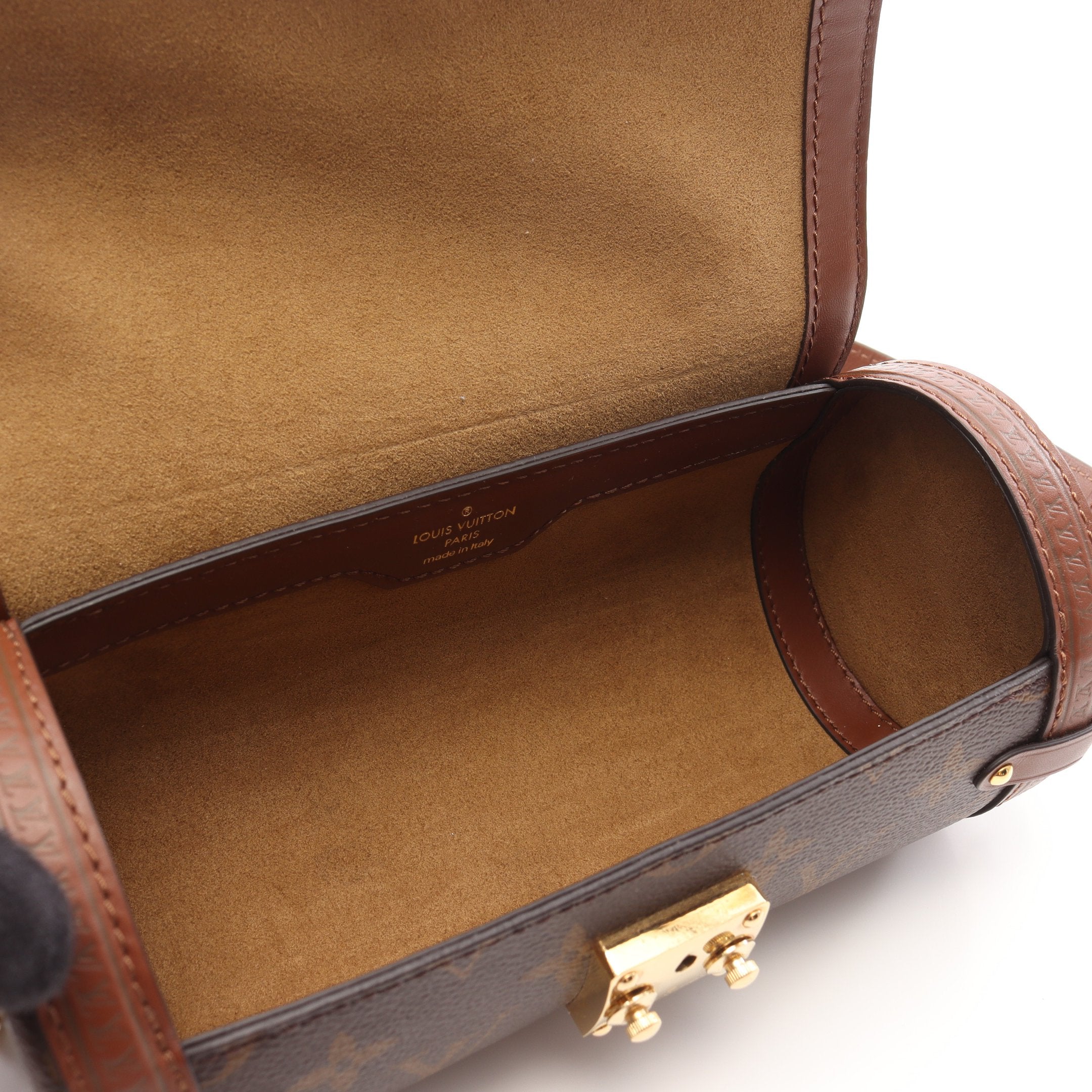 パピヨン トランク モノグラム チェーンハンドバッグ PVC レザー