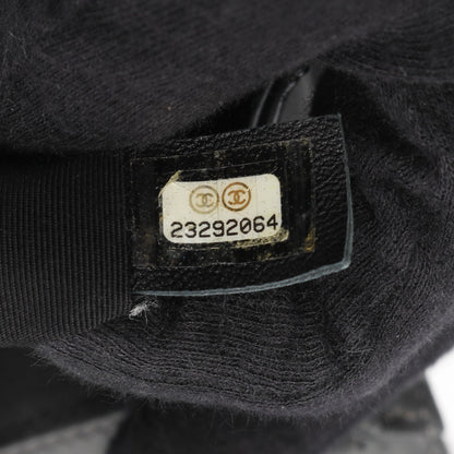 ボーイシャネル チェーンショルダーバッグ ツイード レザー グレー アンティークシルバー金具 シャネル バッグ CHANEL