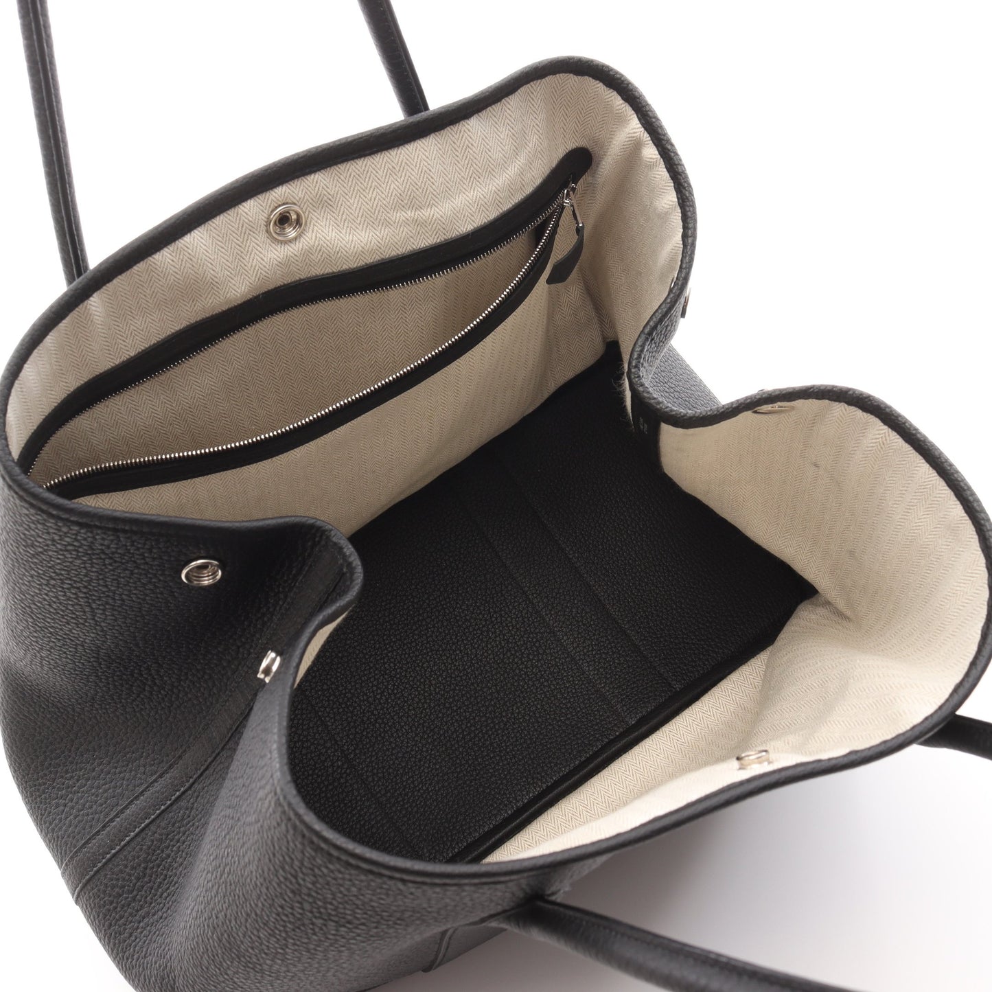 ガーデンパーティPM ハンドバッグ トートバッグ ネゴンダ ブラック シルバー金具 Y刻印 エルメス バッグ HERMES