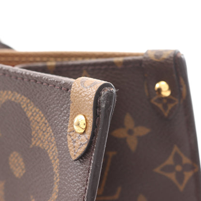 オンザゴーGM モノグラムジャイアント リバース ショルダーバッグ トートバッグ PVC ブラウン ベージュ 2WAY ルイヴィトン バッグ LOUIS VUITTON