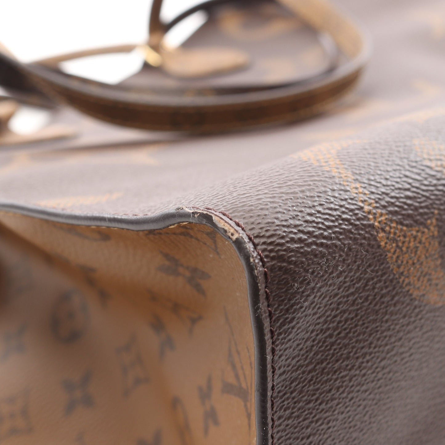 オンザゴーGM モノグラムジャイアント リバース ショルダーバッグ トートバッグ PVC ブラウン ベージュ 2WAY ルイヴィトン バッグ LOUIS VUITTON