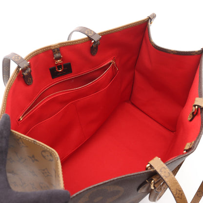 オンザゴーGM モノグラムジャイアント リバース ショルダーバッグ トートバッグ PVC ブラウン ベージュ 2WAY ルイヴィトン バッグ LOUIS VUITTON