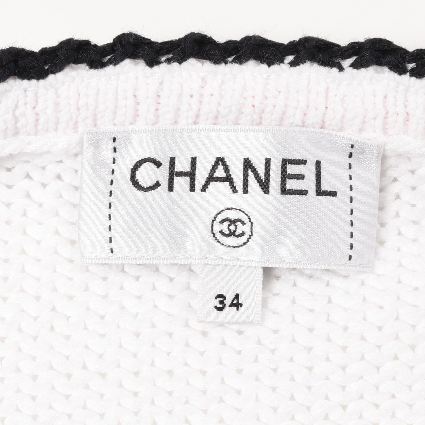 ココマークボタン ニットジャケット カーディガン コットン ナイロン ホワイト マルチカラー シャネル トップス CHANEL