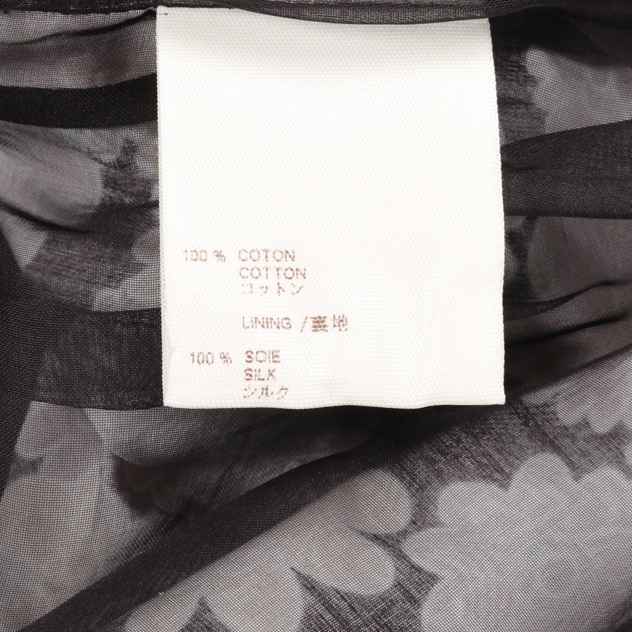 ジャケット 花柄 コットン シルク ブラック マルチカラー ビジュー