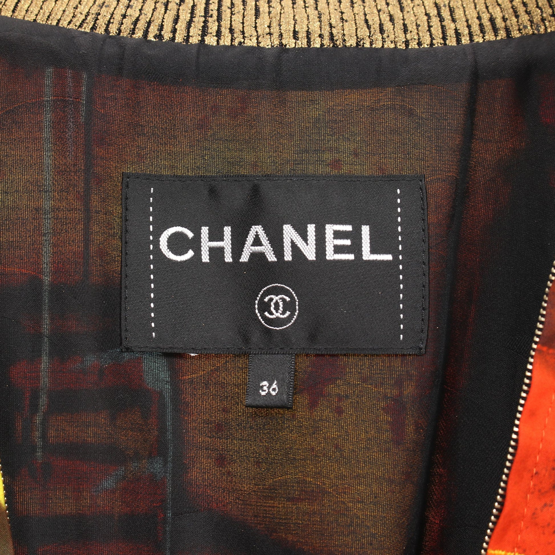エジプトコレクション ブルゾン コットン オレンジ マルチカラー シャネル アウター CHANEL