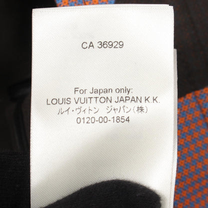 ダブルフェイス オーバー シャツジャケット シャツ 長袖 コットン オレンジ ブルー ブラック ルイヴィトン トップス LOUIS VUITTON