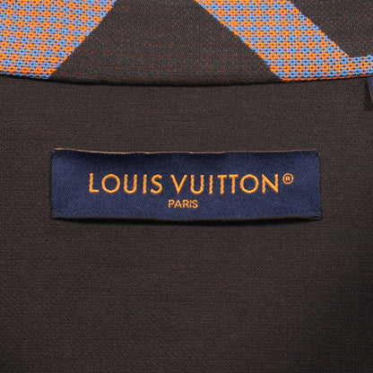 ダブルフェイス オーバー シャツジャケット シャツ 長袖 コットン オレンジ ブルー ブラック ルイヴィトン トップス LOUIS VUITTON