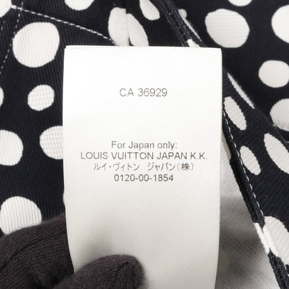 LV × YK インフィニティドット ノーカラージャケット コットン ダークネイビー ホワイト 草間彌生コラボ ルイヴィトン アウター LOUIS VUITTON