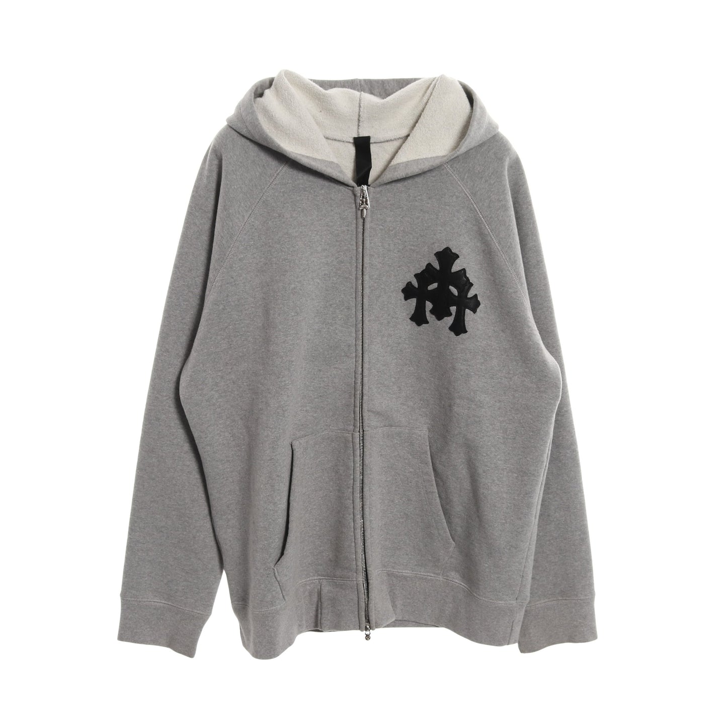 セメタリークロスパッチ ダガージップ ジップアップパーカー コットン グレー クロムハーツ トップス Chrome Hearts