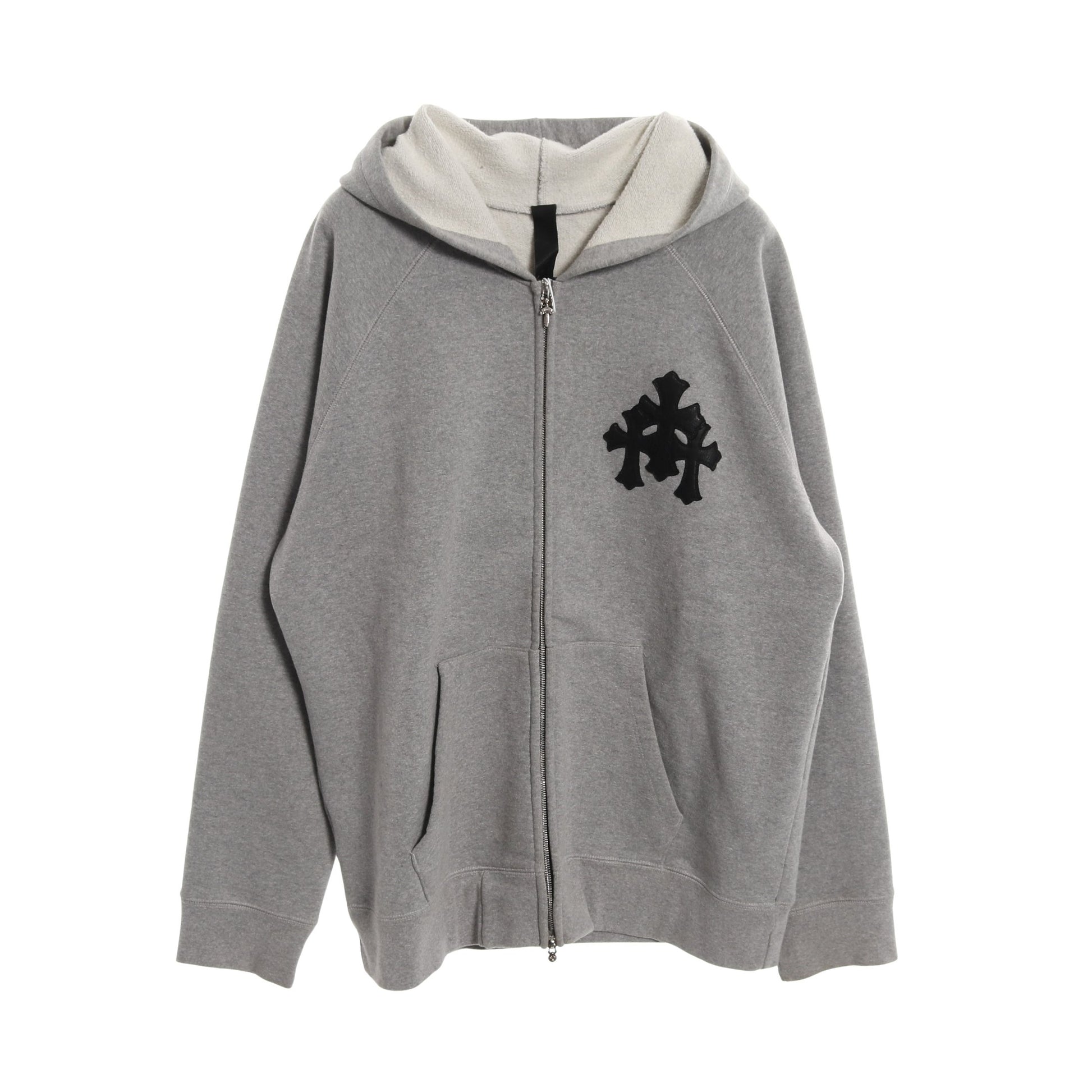 セメタリークロスパッチ ダガージップ ジップアップパーカー コットン グレー クロムハーツ トップス Chrome Hearts