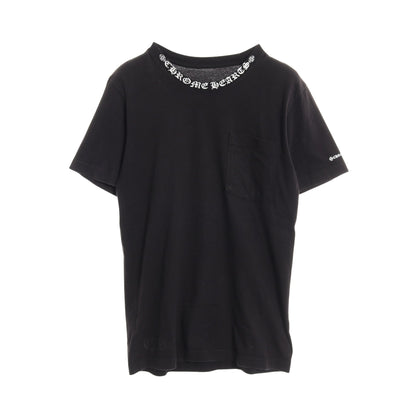ネックロゴ Tシャツ クルーネック 半袖 コットン ブラック クロムハーツ トップス Chrome Hearts
