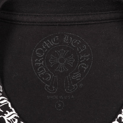 ネックロゴ Tシャツ クルーネック 半袖 コットン ブラック クロムハーツ トップス Chrome Hearts
