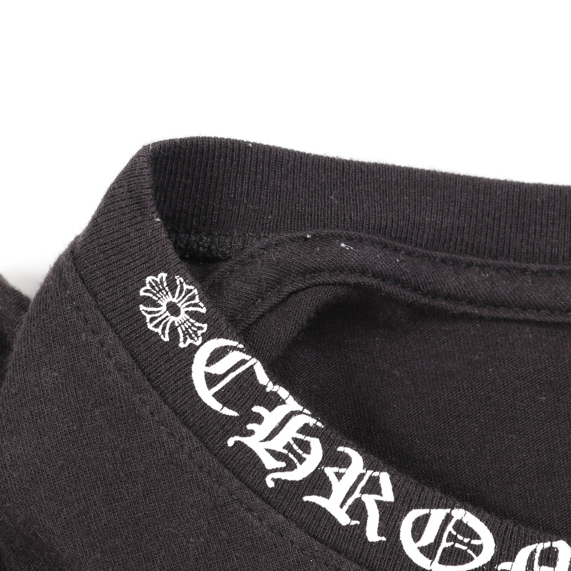 ネックロゴ Tシャツ クルーネック 半袖 コットン ブラック クロムハーツ トップス Chrome Hearts