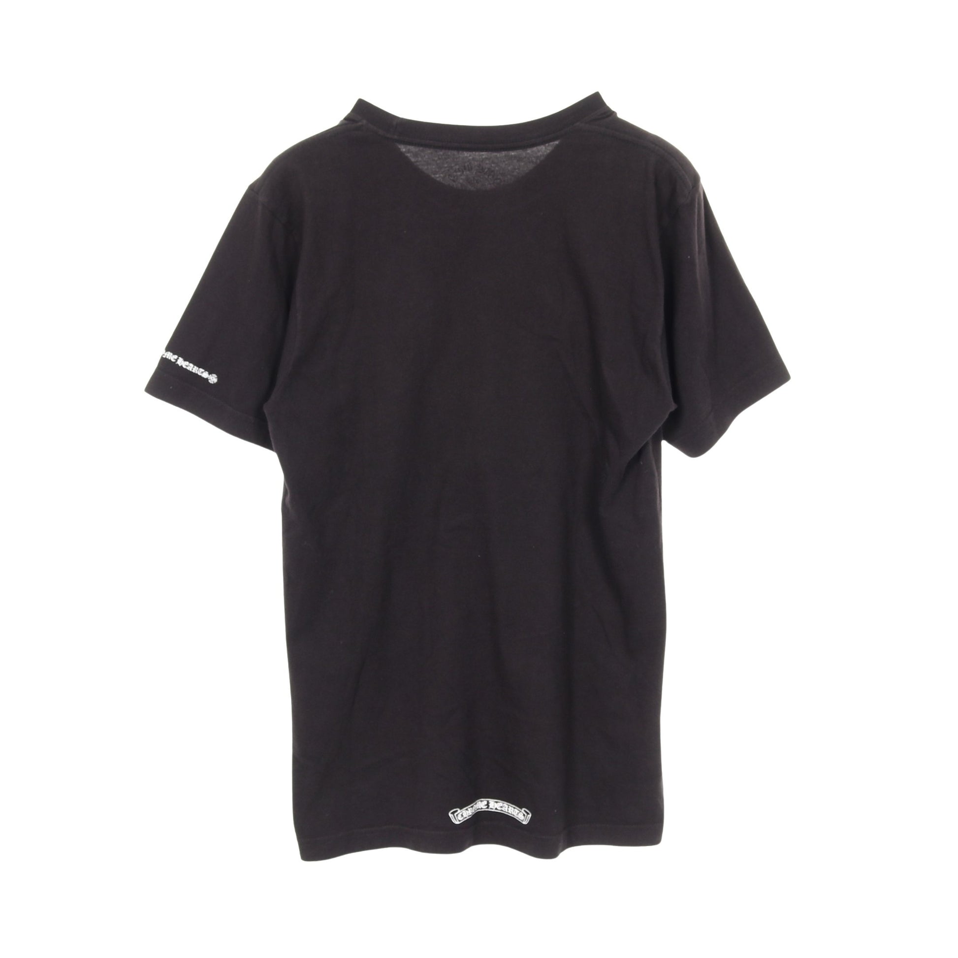 ネックロゴ Tシャツ クルーネック 半袖 コットン ブラック クロムハーツ トップス Chrome Hearts