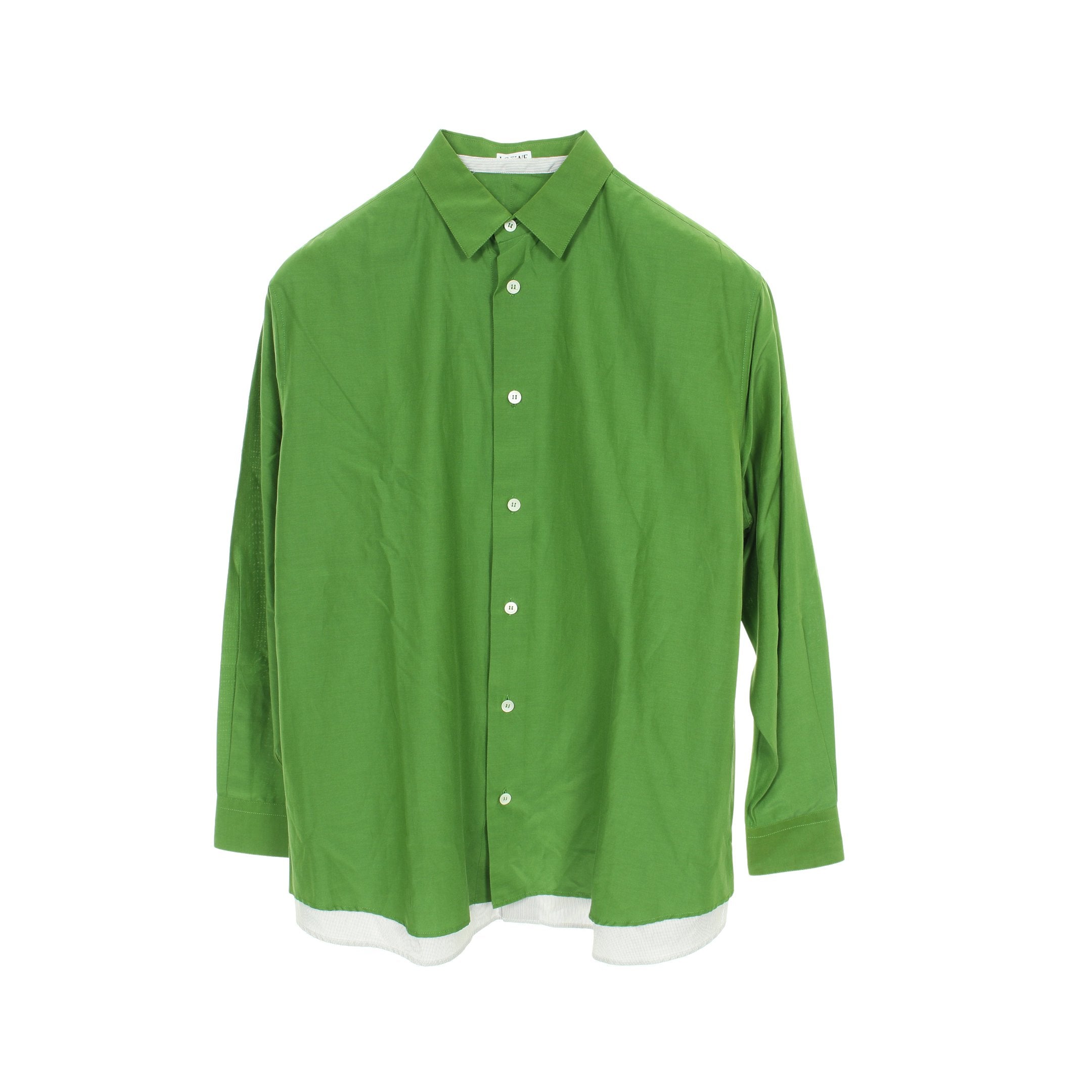 中古・古着通販】LOEWE (ロエベ) 切替ストライプシャツ ブルー サイズ