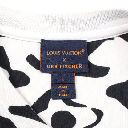 LOUIS VUITTON × URS FISCHER Tシャツ コットン ホワイト ブラック ルイヴィトン トップス LOUIS VUITTON