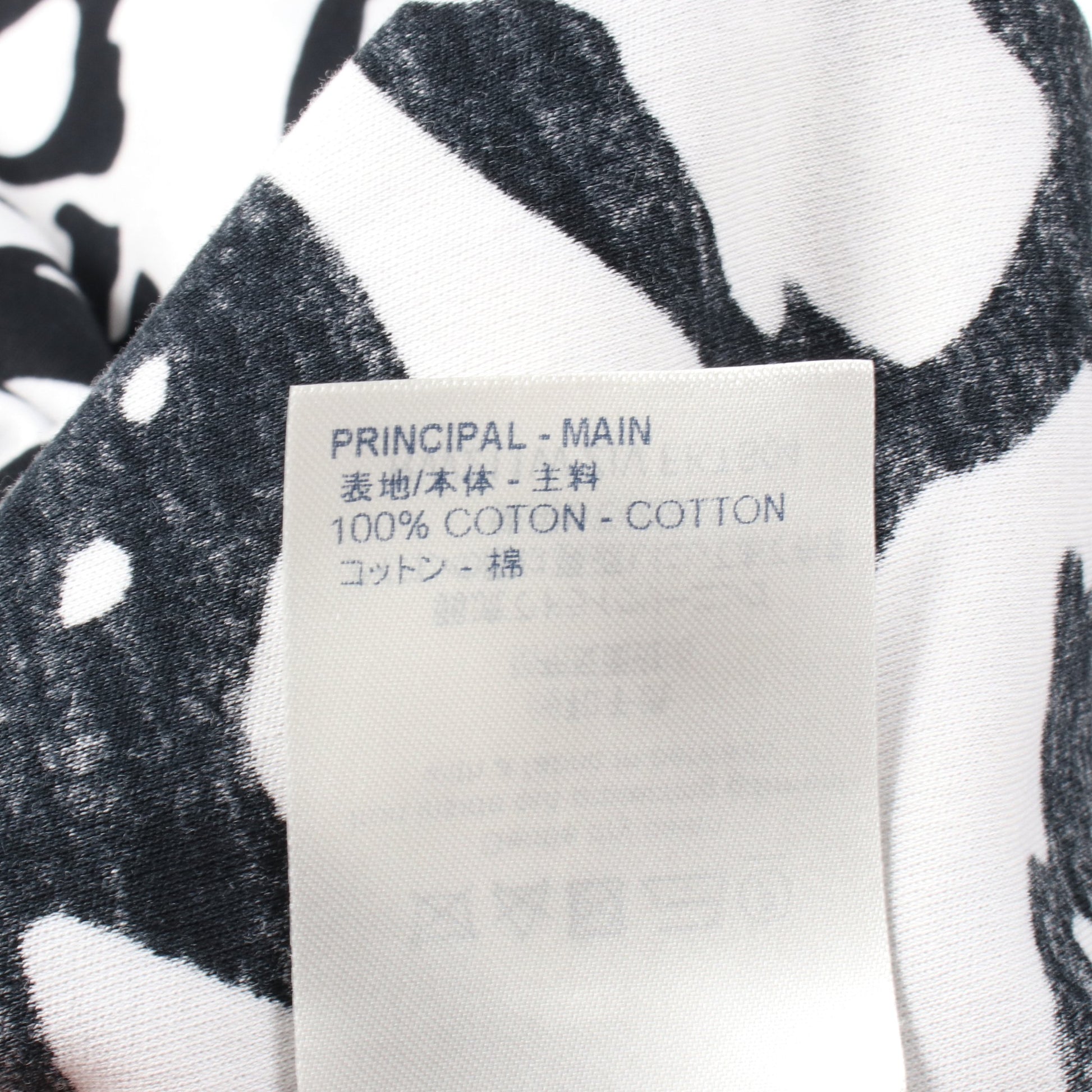 LOUIS VUITTON × URS FISCHER Tシャツ コットン ホワイト ブラック ルイヴィトン トップス LOUIS VUITTON