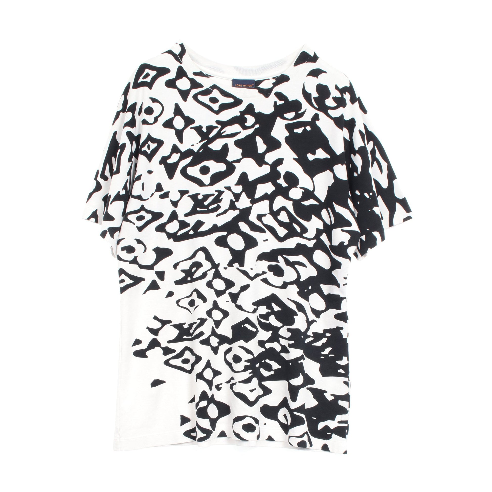 LOUIS VUITTON × URS FISCHER Tシャツ コットン ホワイト ブラック ルイヴィトン トップス LOUIS VUITTON