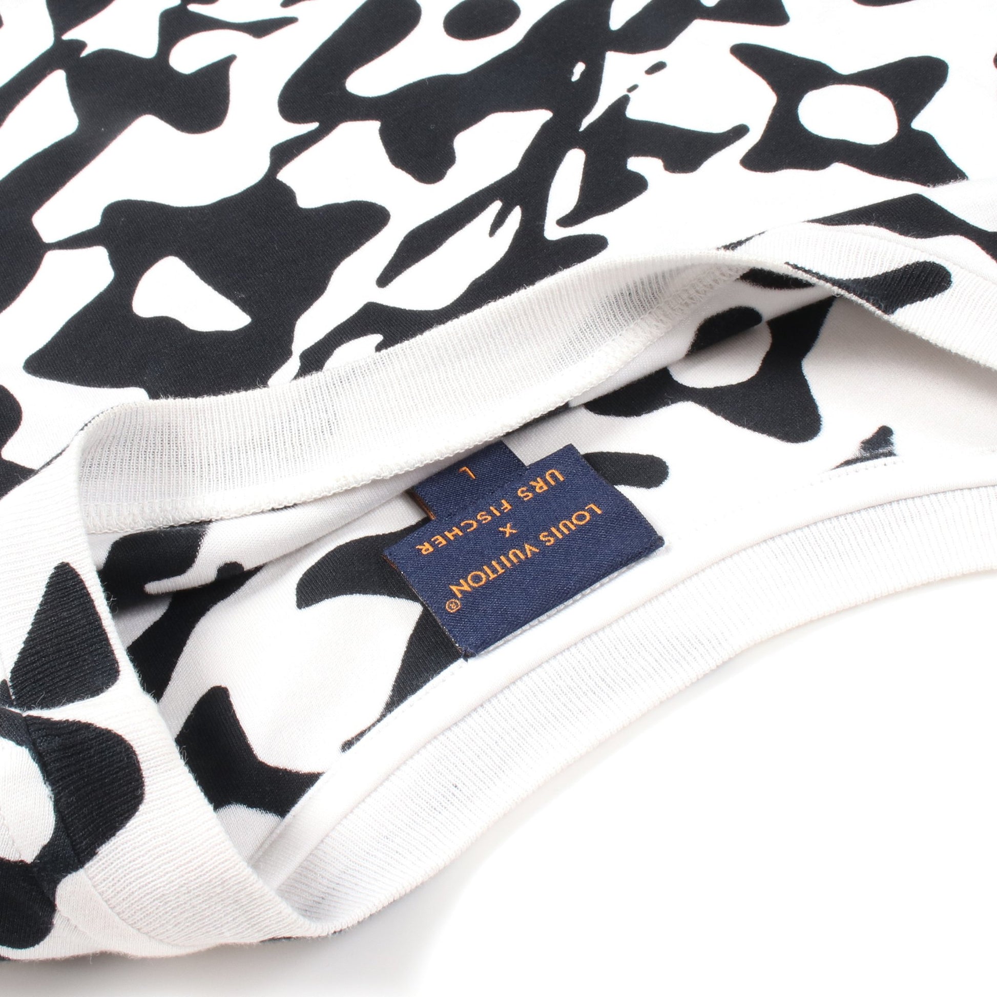 LOUIS VUITTON × URS FISCHER Tシャツ コットン ホワイト ブラック ルイヴィトン トップス LOUIS VUITTON
