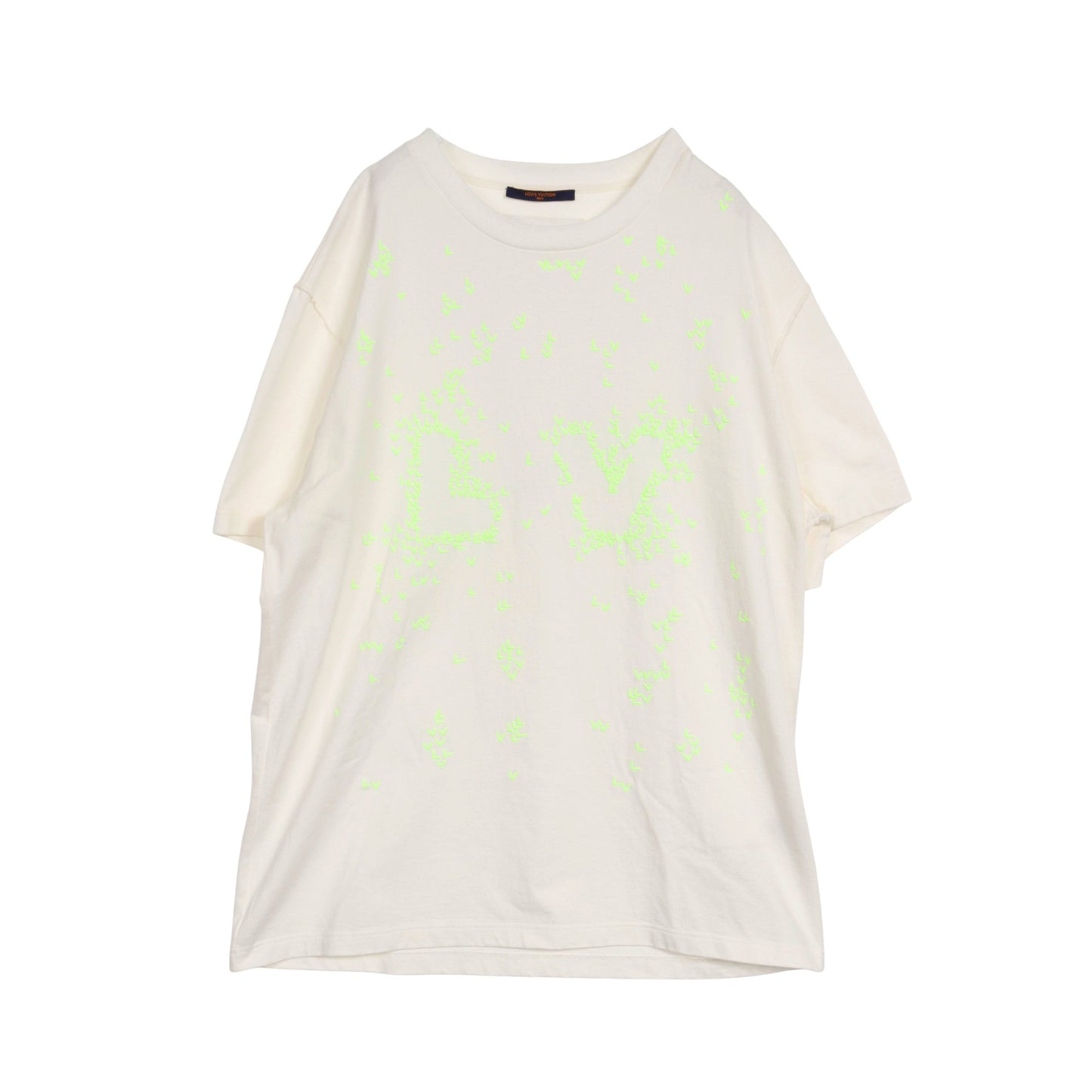 LV スプレッドエンブロイダリー インサイドアウト Tシャツ クルーネック コットン ホワイト ルイヴィトン トップス LOUIS VUITTON