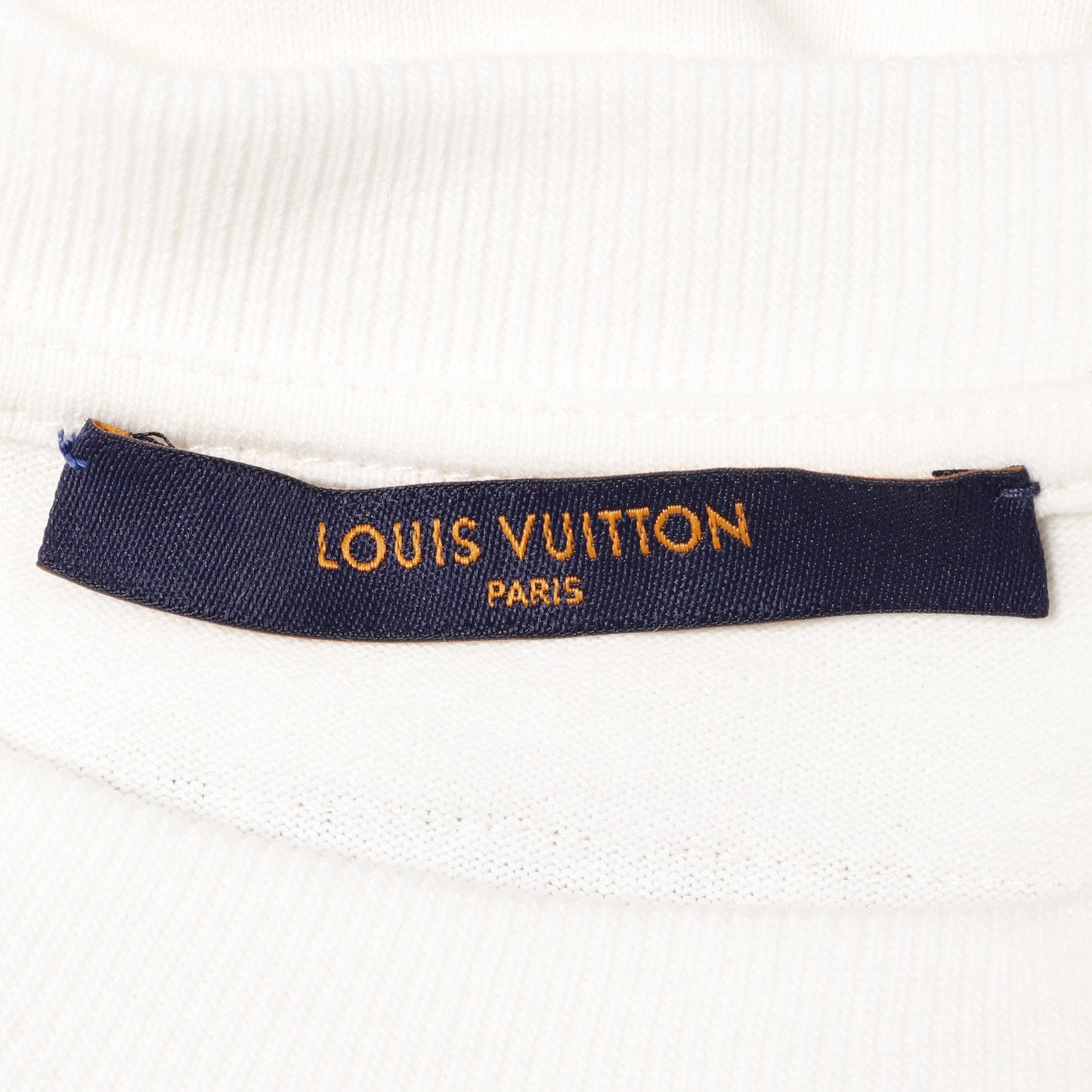 LV スプレッドエンブロイダリー インサイドアウト Tシャツ クルーネック コットン ホワイト ルイヴィトン トップス LOUIS VUITTON