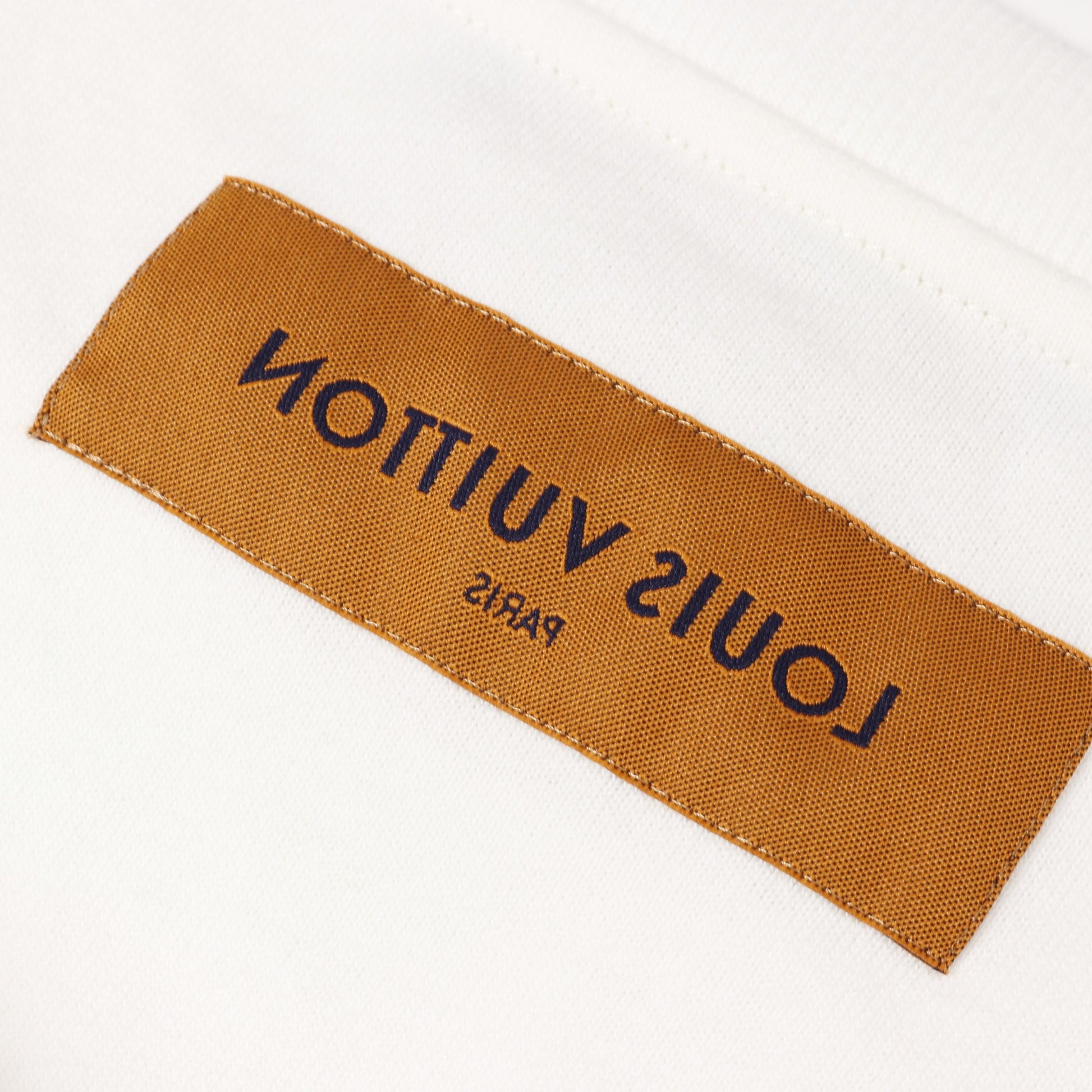 LV スプレッドエンブロイダリー インサイドアウト Tシャツ クルーネック コットン ホワイト ルイヴィトン トップス LOUIS VUITTON
