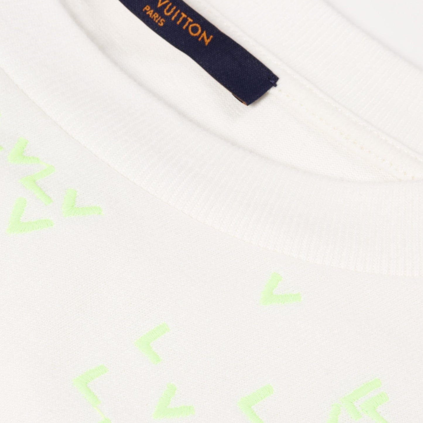 LV スプレッドエンブロイダリー インサイドアウト Tシャツ クルーネック コットン ホワイト ルイヴィトン トップス LOUIS VUITTON