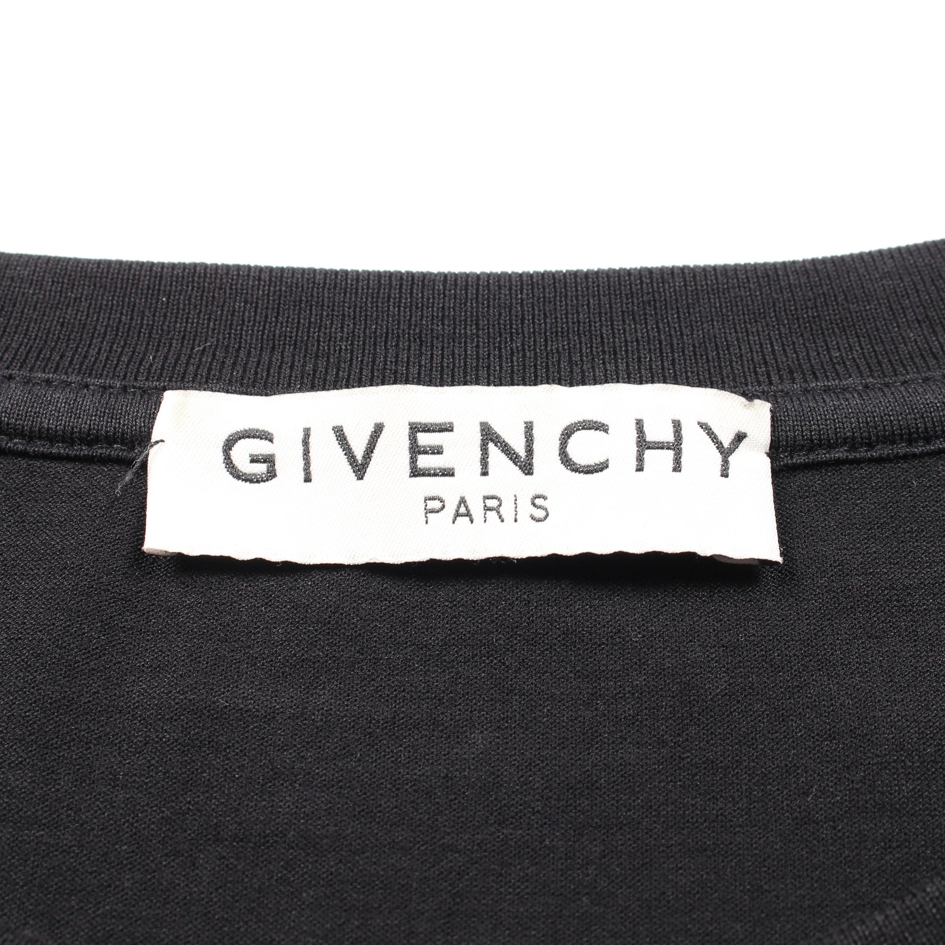 SIGNATURE PRINT TEE Tシャツ クルーネック 半袖 ロゴプリント 刺繍 コットン ブラック ジバンシィ トップス GIVENCHY