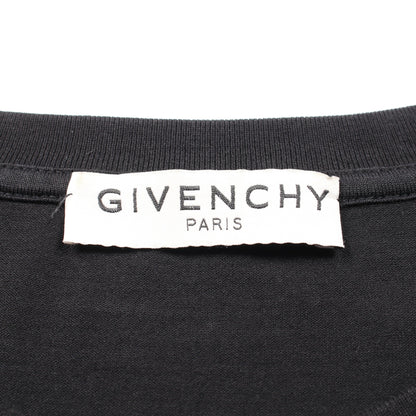 SIGNATURE PRINT TEE Tシャツ クルーネック 半袖 ロゴプリント 刺繍 コットン ブラック ジバンシィ トップス GIVENCHY