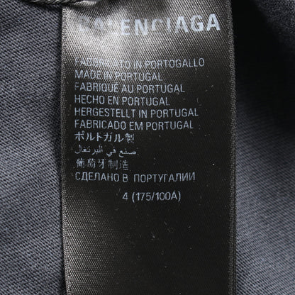 OFFSHORE オーバーサイズ Tシャツ カットソー 長袖 コットン ダークグレー ヴィンテージ加工 バレンシアガ トップス BALENCIAGA