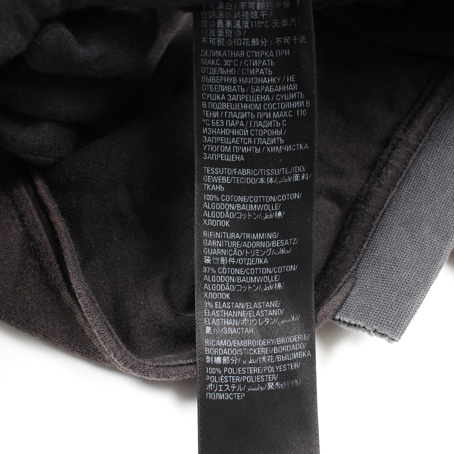 スピードハンターズアップサイドダウン Tシャツ カットソー 長袖 コットン ブラック マルチカラー ダメージ加工 ヴィンテージ加工 バレンシアガ トップス BALENCIAGA