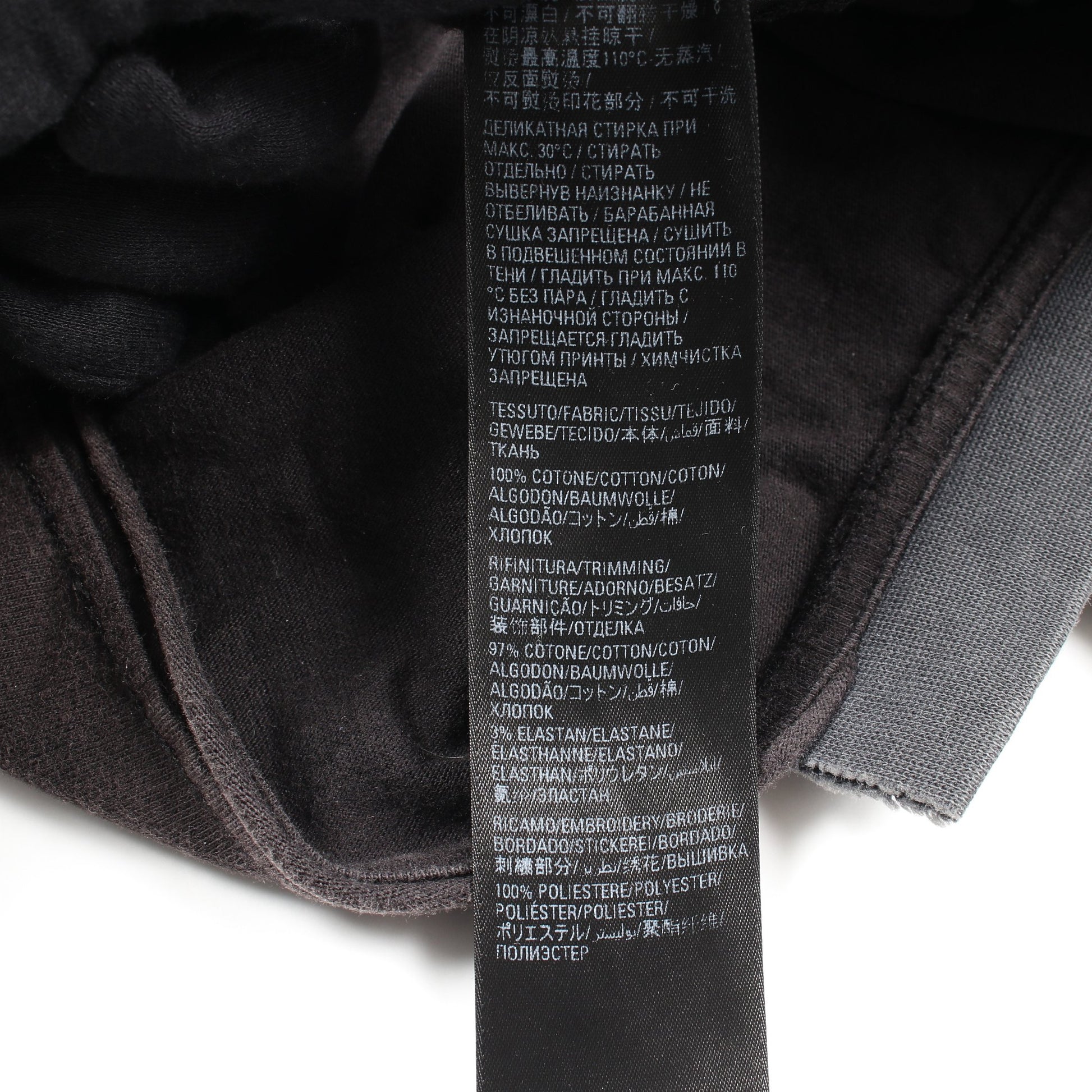スピードハンターズアップサイドダウン Tシャツ カットソー 長袖 コットン ブラック マルチカラー ダメージ加工 ヴィンテージ加工 バレンシアガ トップス BALENCIAGA