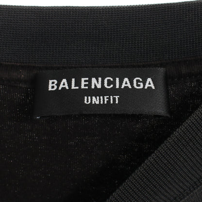スピードハンターズアップサイドダウン Tシャツ カットソー 長袖 コットン ブラック マルチカラー ダメージ加工 ヴィンテージ加工 バレンシアガ トップス BALENCIAGA