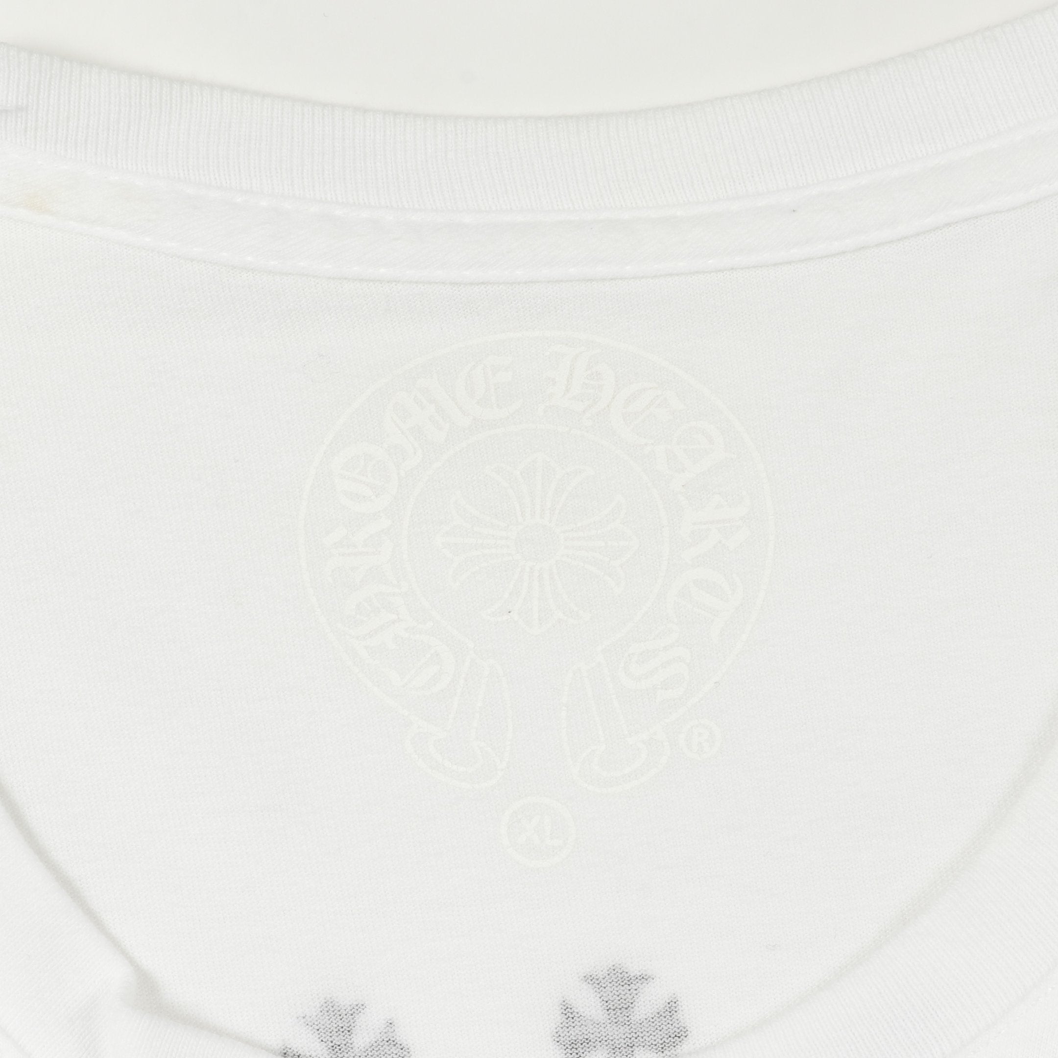 CHROME HEARTS バックプリント Tシャツ 2T CHプラス Tシャツ バックプリント コットン ホワイト ブラック クロム