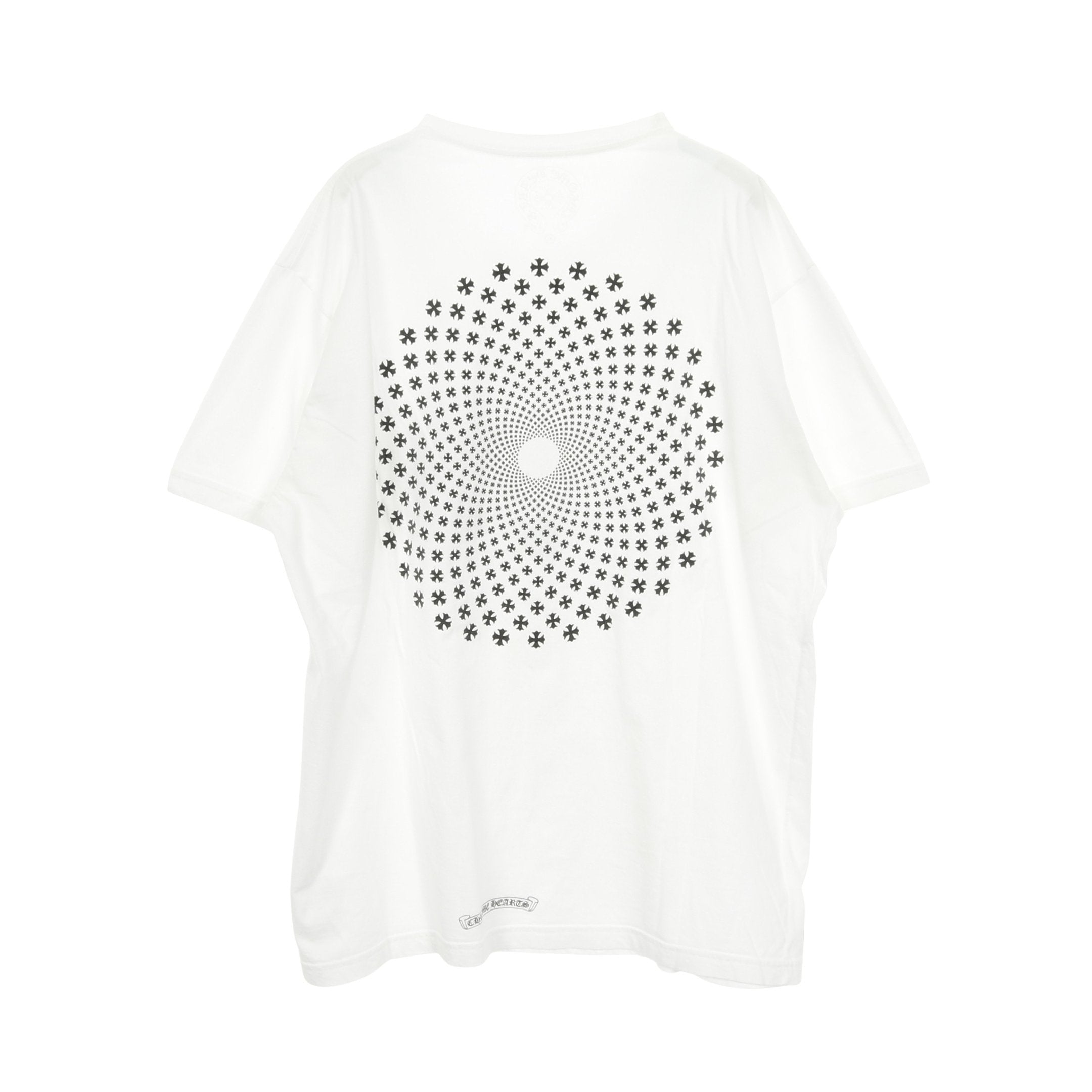 CHプラス Tシャツ バックプリント コットン ホワイト ブラック クロム