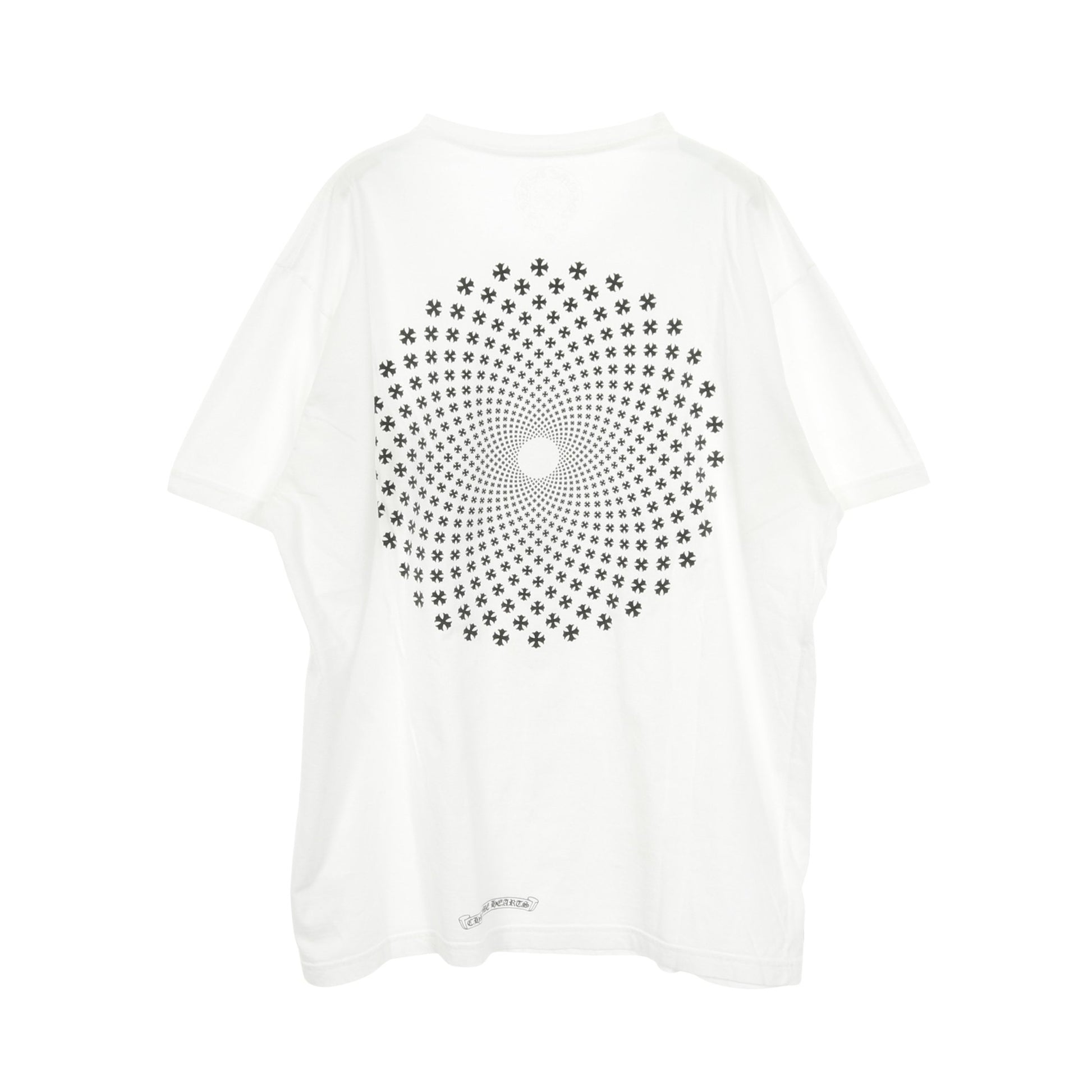 CHプラス Tシャツ バックプリント コットン ホワイト ブラック クロム  