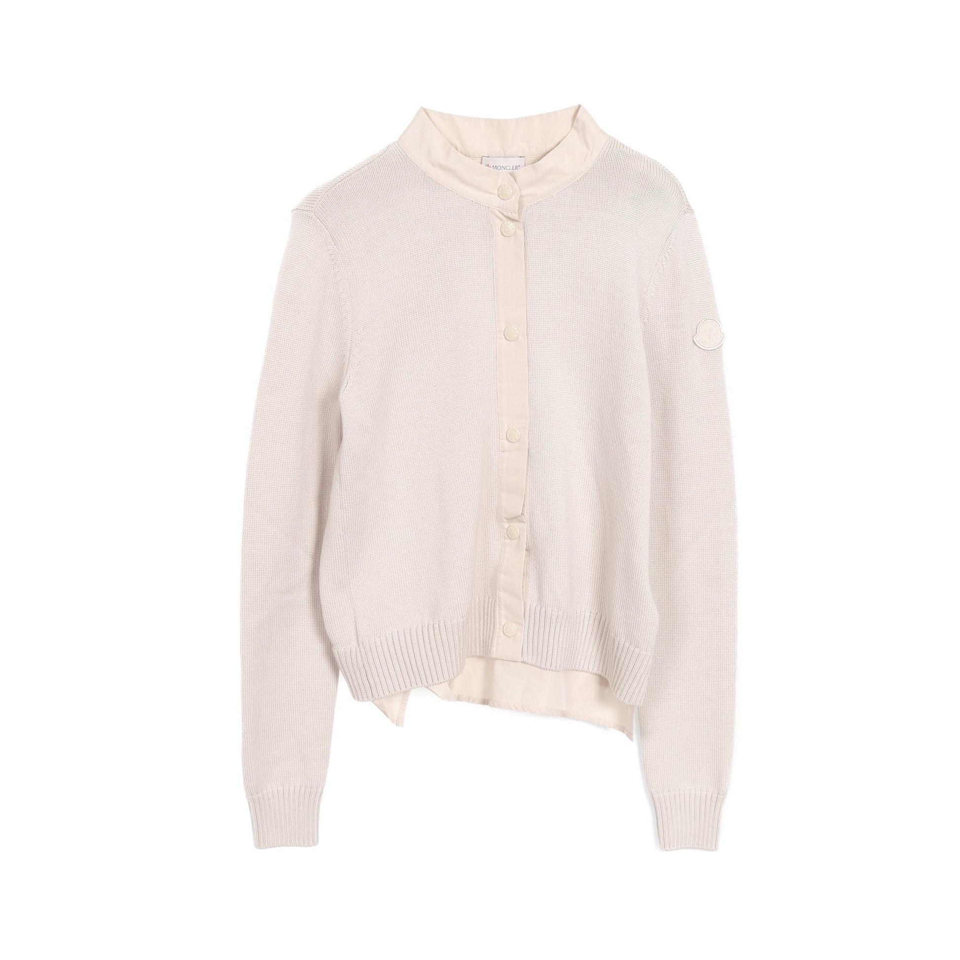 CARDIGAN TRICOT ニット ジャケット ウール ピンクベージュ 切替 モンクレール アウター MONCLER