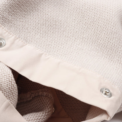 CARDIGAN TRICOT ニット ジャケット ウール ピンクベージュ 切替 モンクレール アウター MONCLER