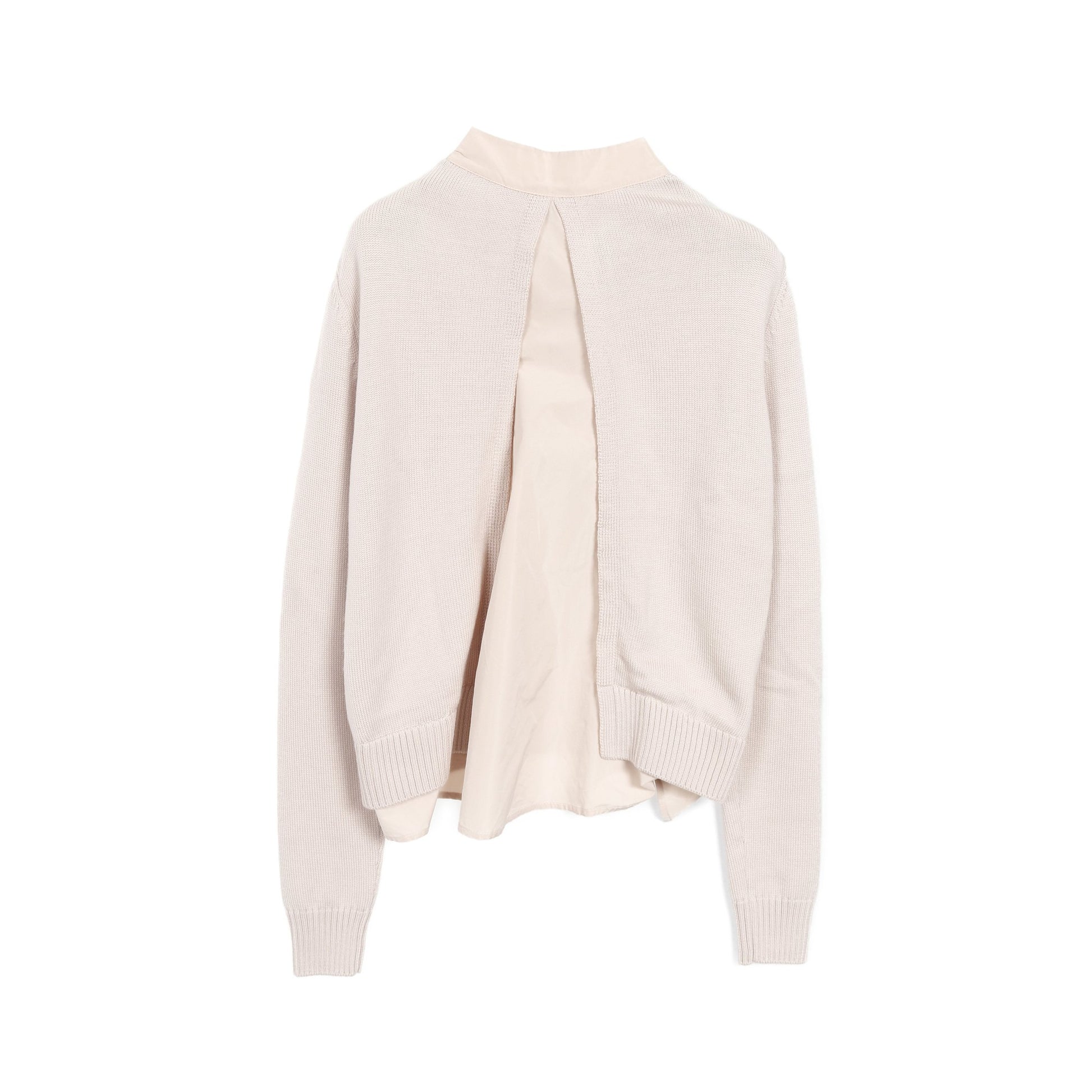 CARDIGAN TRICOT ニット ジャケット ウール ピンクベージュ 切替 モンクレール アウター MONCLER