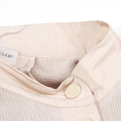 CARDIGAN TRICOT ニット ジャケット ウール ピンクベージュ 切替 モンクレール アウター MONCLER