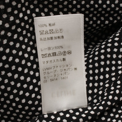シャツ ドット レーヨン ブラック ホワイト セリーヌ トップス CELINE