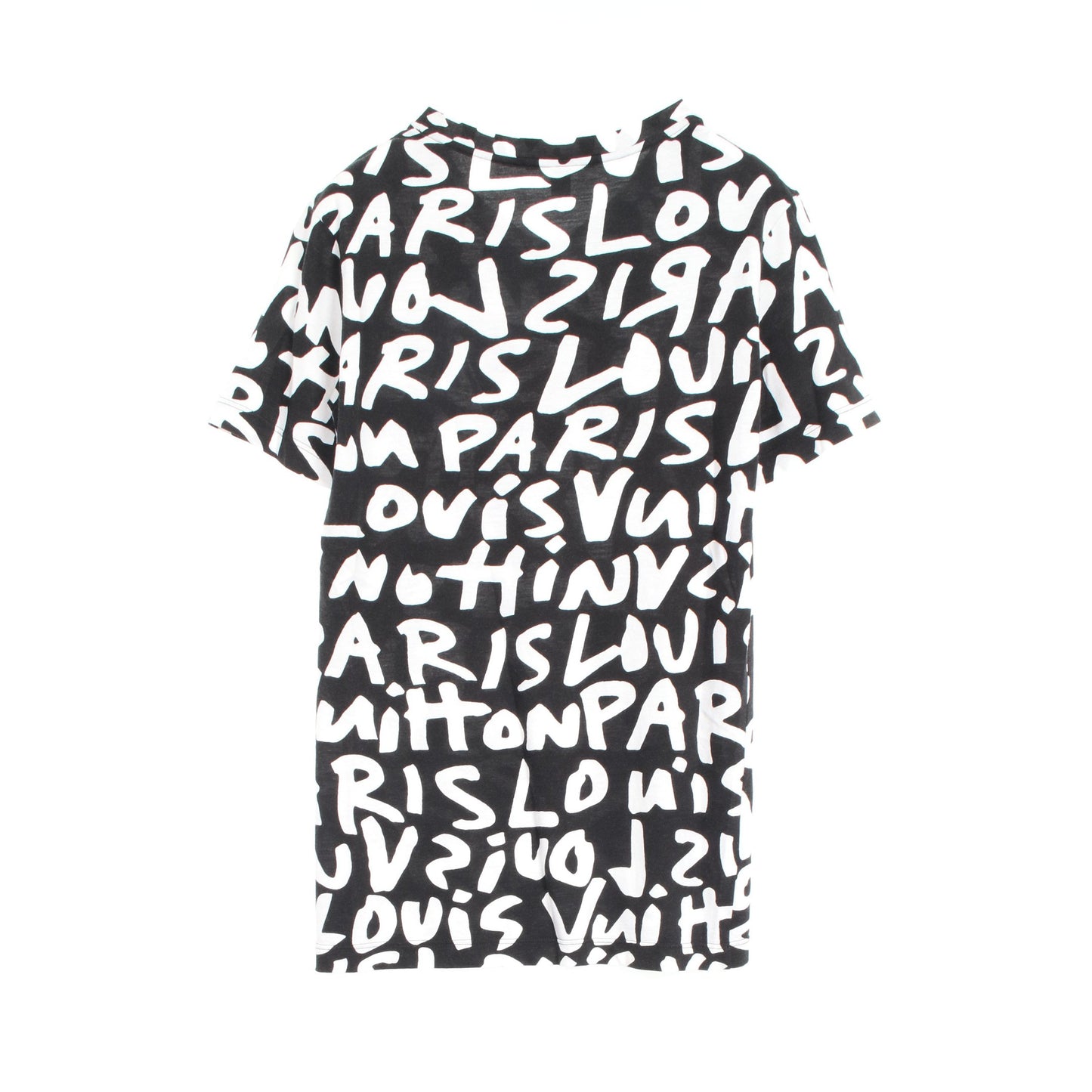 Tシャツ ロゴ総柄 コットン ブラック ルイヴィトン トップス LOUIS VUITTON